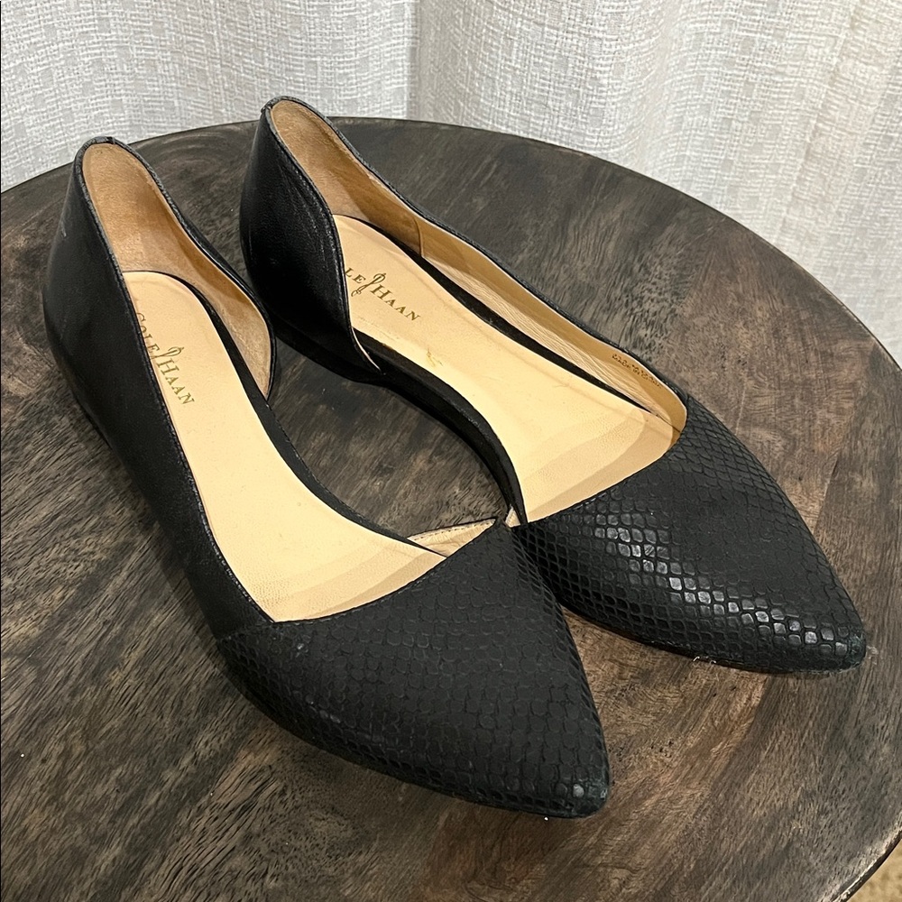Cole Haan Textured Black Women's Flats